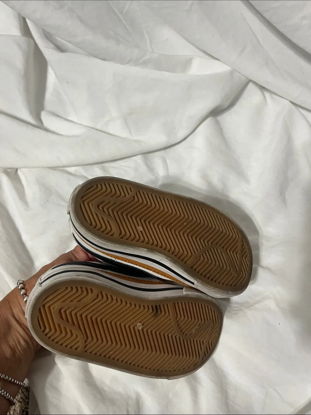 Nike Court Legacy Kids White Sneakers with Black Swoosh and Tan Accent
